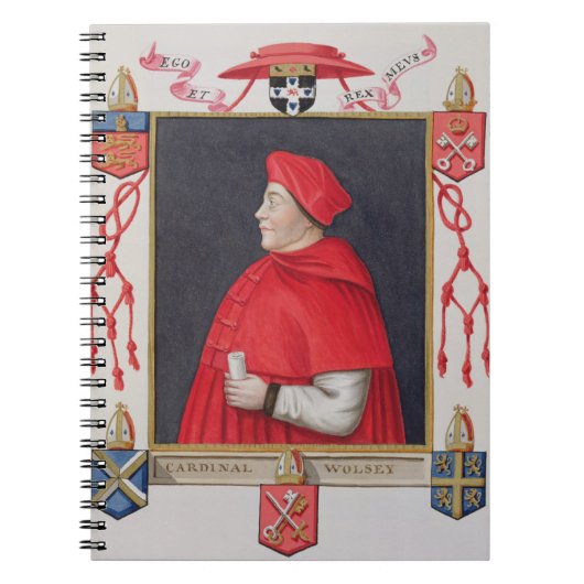 Portret van Thomas Wolsey (c.1475-1530) Kardinaal  Notitieboek (Voorkant)