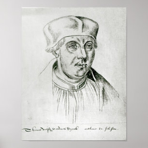 Portret van Thomas Wolsey, kardinaal van York Poster