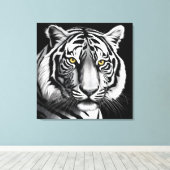 Portret van tijger canvas afdruk (Insitu (Houten vloer))