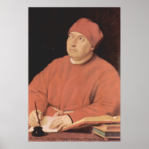 Portret van Tommaso "Fedra" Inghirami door Raphael Poster