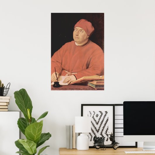 Portret van Tommaso "Fedra" Inghirami door Raphael Poster (Thuiskantoor)