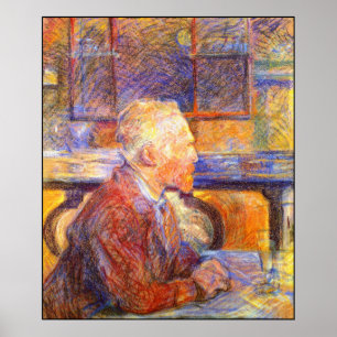 Portret van Toulouse-Lautrec van Van Gogh Poster