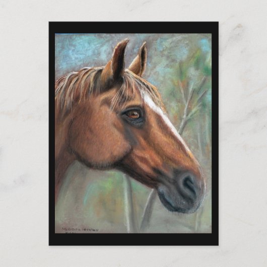 Portret van Tres pastel Briefkaart (Voorkant)