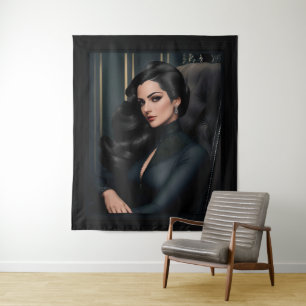 Portret van Tressa Straninski door Xzendor7 Wandkleed