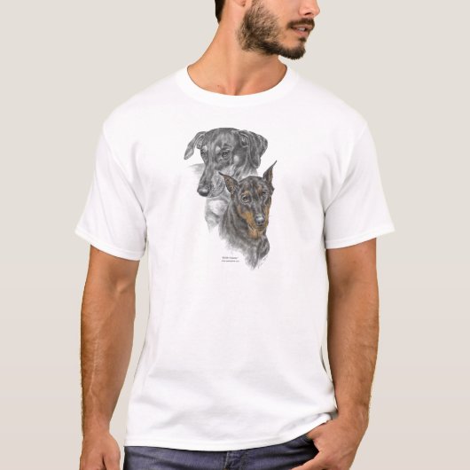 Portret van Twee Dobermans T-shirt (Voorkant)