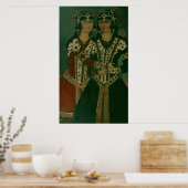 Portret van tweelingen poster (Keuken)