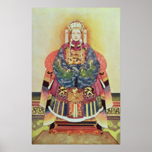 Portret van Tzu Hsi, de Empress Dowager Poster