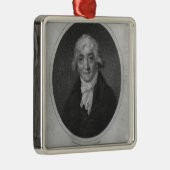 Portret van Venanzio Rauzzini Metalen Ornament (Rechts)