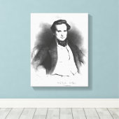 Portret van Victor Hugo Canvas Afdruk (Insitu (Houten vloer))