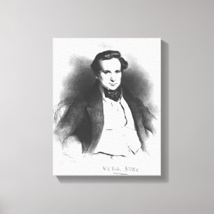 Portret van Victor Hugo Canvas Afdruk