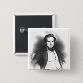 Portret van Victor Hugo Vierkante Button 5,1 Cm (Voorkant /achterkant)