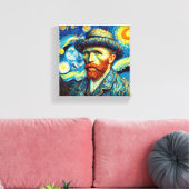 Portret van Vincent van Gogh Canvas Afdruk (Insitu (Woonkamer))