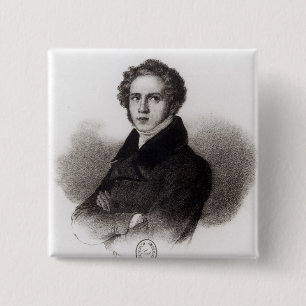 Portret van Vincenzo Bellini Vierkante Button 5,1 Cm