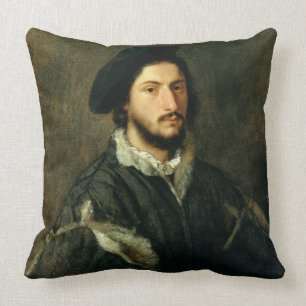 Portret van Vincenzo Mosti (olie op doek) Kussen