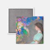 Portret van Violette Heymann, Redon Magneet (Voorkant / Achterkant)