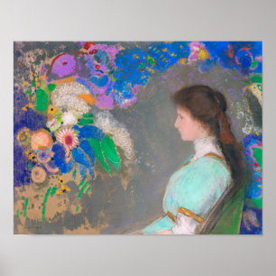 Portret van Violette Heymann, Redon Poster