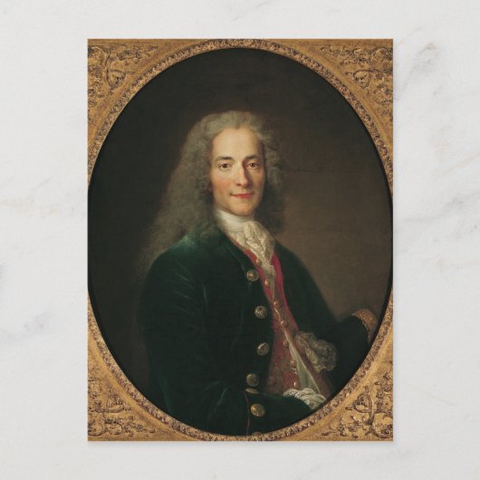 Portret van Voltaire na 1718 Briefkaart (Voorkant)