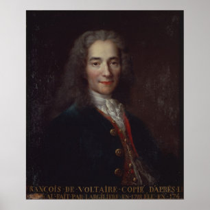 Portret van Voltaire Poster
