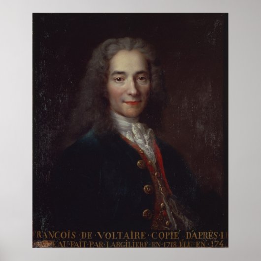 Portret van Voltaire Poster (Voorkant)
