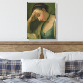 Portret van vrouw 2 canvas afdruk (Insitu (Slaapkamer))