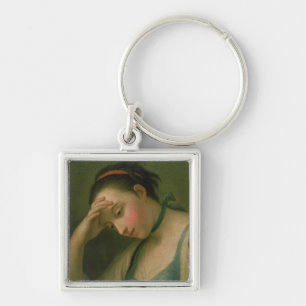 Portret van vrouw 2 sleutelhanger