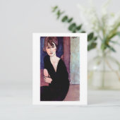 Portret van Vrouw, Modigliani Briefkaart (Staand voorkant)