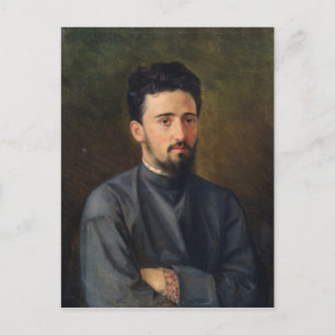 Portret van Vsevolod M. Garshin, 1878 Briefkaart