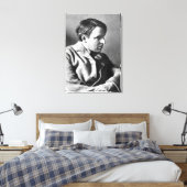 Portret van W.B. Yeats Canvas Afdruk (Insitu (Slaapkamer))