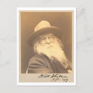 portret van Walt Whitman Briefkaart