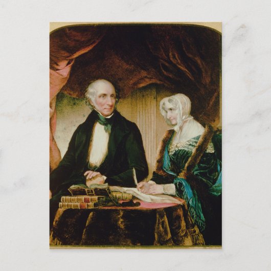 Portret van William en Mary Wordsworth, 1839 Briefkaart (Voorkant)