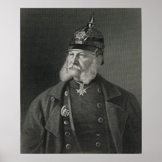 Portret van William I King of Prussia Poster (Voorkant)