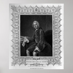 Portret van William Pitt, eerste graaf van Chatham Poster