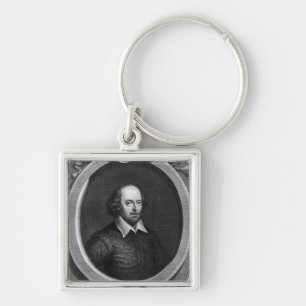 Portret van William Shakespeare 1719 Sleutelhanger