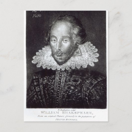 Portret van William Shakespeare Briefkaart (Voorkant)