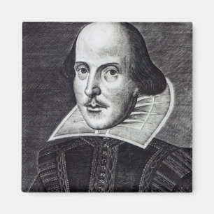 Portret van William Shakespeare Magneet