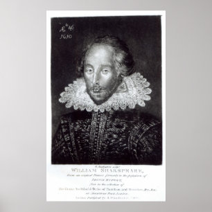 Portret van William Shakespeare Poster
