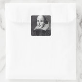 Portret van William Shakespeare Vierkante Sticker (Tas)
