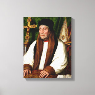 Portret van William Warham Canvas Afdruk