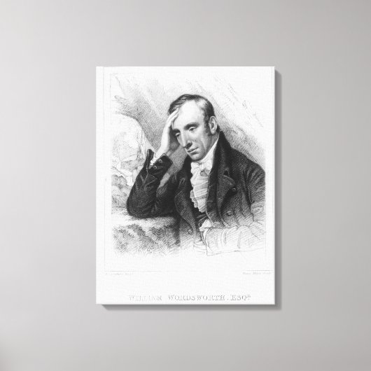 Portret van William Wordsworth Canvas Afdruk (Voorkant)