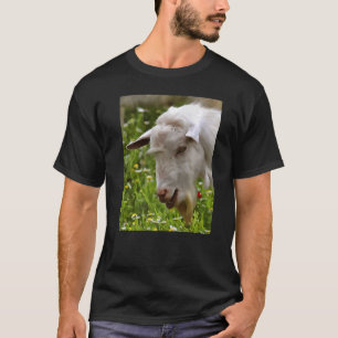 Portret van witte geit Artistieke geit T-shirt
