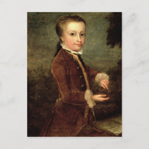Portret van Wolfgang Amadeus Mozart Briefkaart