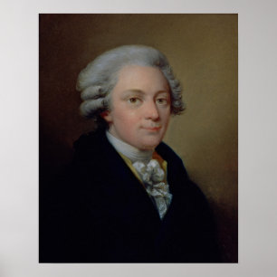 Portret van Wolfgang Amadeus Mozart Poster