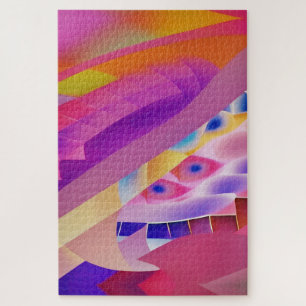 Portret van Wombott - Abstracte Ken Gage Kunst Legpuzzel