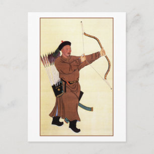 Portret van Wu Fu Briefkaart