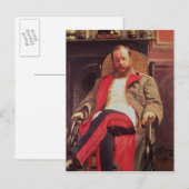 Portret van Zesar Kjui, 1890 Briefkaart (Voorkant / Achterkant)