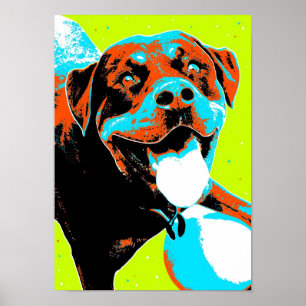 Portret voor Bright en Fun Rottweiler Poster