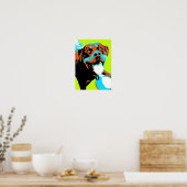 Portret voor Bright en Fun Rottweiler Poster (Keuken)