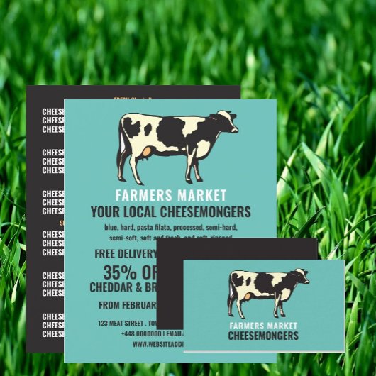 Portret voor Koe in het zuivelgebied, Cheesemonger Visitekaartje