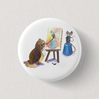 Portret voor muis met boomvormende muis ronde button 3,2 cm