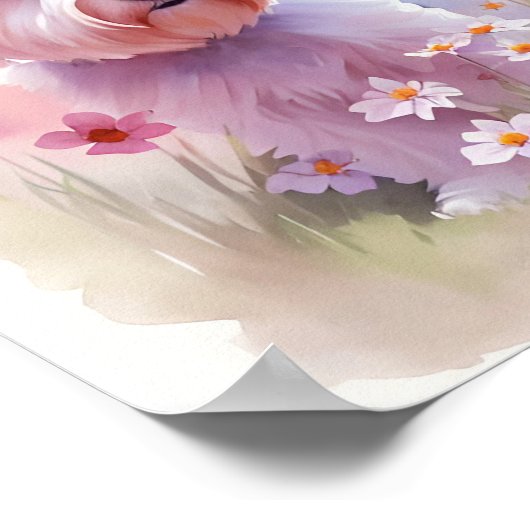 Portret voor Westie-Waterverf 1 Poster (Hoek)